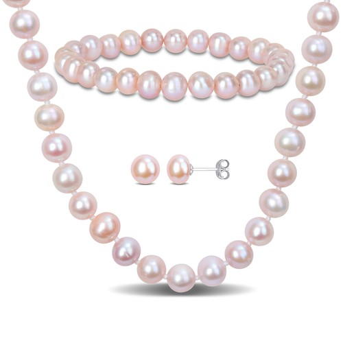 Collana bracciale orecchini - e,