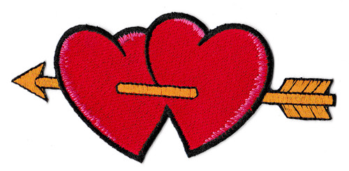 Patche écusson coeurs amour